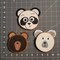 Ink and Trinket Kids 3 Bears Wood Slice Painting Craft Kit, DIY Ornaments, Natural Wood
